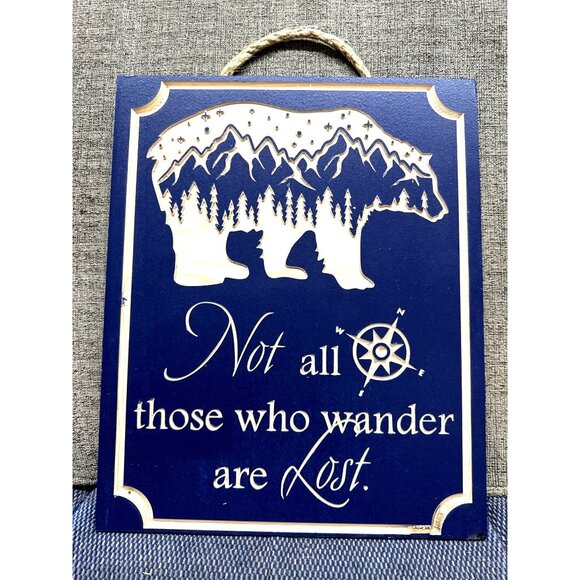 Not All Those Who Wander Are Lost Wall Art Picture Plaque - Picture 1 of 1